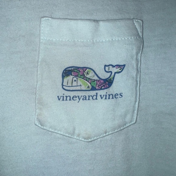 Vineyard Vines Kids Light Blue Whale Graphic Pocket T-Shirt Size 6 Short Sleeve - Picture 2 of 4
